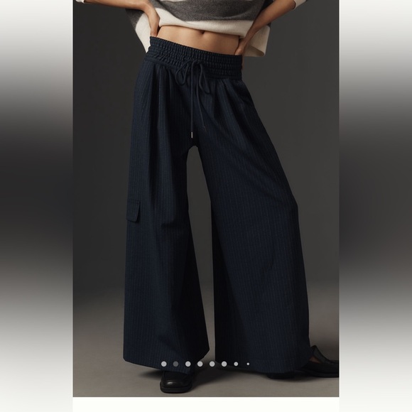 Worn once Anthropologie Maeve wide-leg menswear pants XSP - Picture 2 of 7